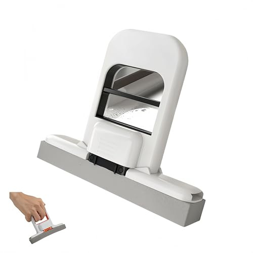 Mini trapeador Plegable de Escritorio, Herramienta de Limpieza con Esponja autoapretable, para Uso en seco y húmedo. Mini trapeador para Espacios pequeños (Blanco y Negro)
