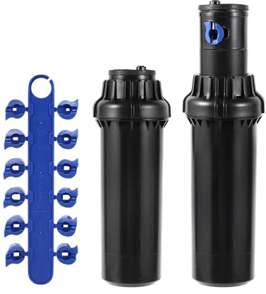 LVSELINGI Arroseur Rotatif for pelouse de Jardin 3/4 40°~360° Pulvérisateur escamotable réglable avec 12 Buses Rechange Irrigation par pulvérisateur