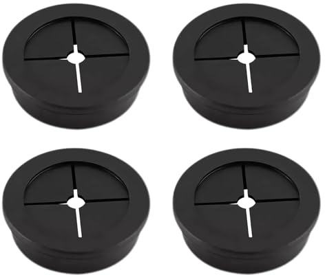 4 passacavo in silicone, 1 – 3/16 pollici, 30 mm, in plastica, anello in gomma flessibile, copertura per fori per ufficio, scrivania per computer, organizer per cavi
