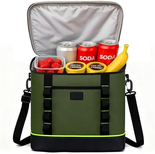 G4GADGET Insulated Lunch Bag Cooler 28L with Shoulder Strap – Large Leakproof Thermal Lunch Box for Adults Men Women, Reusable Cool Bag for Work, School, Picnic, Travel & Food Delivery