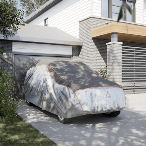 Mokuyary Telo copriauto per SUV Protezione grandine Pieno M Grigio & Argento Telo di copertura per camper