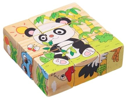 Jukeoiu 3D Würfelpuzzle aus Holz | STEM-Spielzeug - Lernspiel | für Klassenzimmer, Schule, Kinderzimmer, Mädchen, Spielzimmer, Geburtstag, Ferien, Kindergarten
