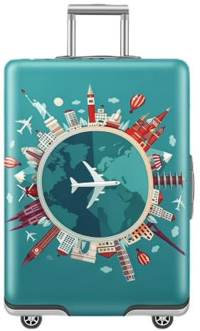 Kofferschydd - Kofferskydd Passande för 25-28 Inch Koffer Elastisk Reseskydd Skyddshylle Tvättbar Bagagehylle Suitcase Cover för Resväskor