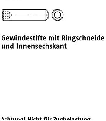 Gewindestifte ISO 4029 45 H M 3 x 8 VE=S 1000 Stück