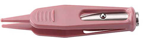 BYUP Nasenkorrekturclip - Baby Safe Nase Sauber Clip Led-Licht Pinzette Pincet Pinzette Ohr Nase Clean Navel Pinza Kleinkind Pflege Booger Remover - Rosa - ABS + Edelstahl - Praktisch