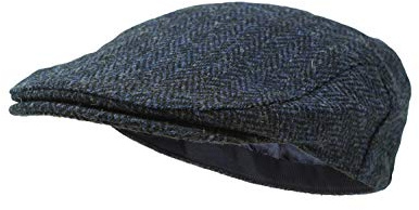 Borges & Scott Nevis Schirmmütze – Schiebermütze aus 100% handgewebter Wolle - Harris Tweed - wasserabweisend