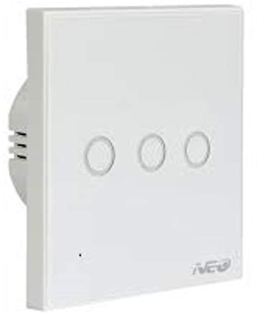 NEO Interruptor de luz WiFi con 3 circuitos de Google Alexa TUYA, Smart Light Switch, Triple