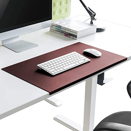 Schreibunterlage,Schreibtischunterlage mit Kantenschutz aus Weichem Kunstleder,Groß PU-Leder Mousepad für Büro/Zuhause,Büro Wasserdichte Rutschfeste Schreibenmatte,WeinRot,80X40cm | 80X40cm, Schreibtischunterlage mit Kantenschutz aus Weichem Kunstleder, für Büro/Zuhause,Büro, Büro Wasserdichte Rutschfeste