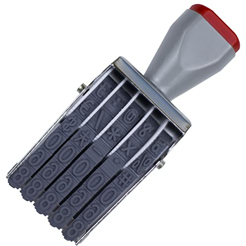 SUUJI Sellos de rodillo con número de 5 dígitos – SUUJI Símbolo de número personalizado Símbolo rueda rodante de goma multifunción DIY Scrapbooking Roller papelería oficina negocios sellos