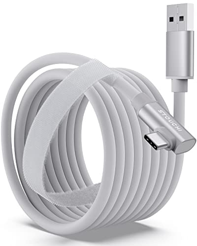 Stouchi 6m Link Kabel,Kompatibel mit Meta/Oculus Quest2/Quest3/Pro PICO 4 PC Steam VR, Virtual Reality Headset Kabel,Hochgeschwindigkeits PC Datenübertragungs,USB 3.0 auf USB C Kabel für Gaming PC