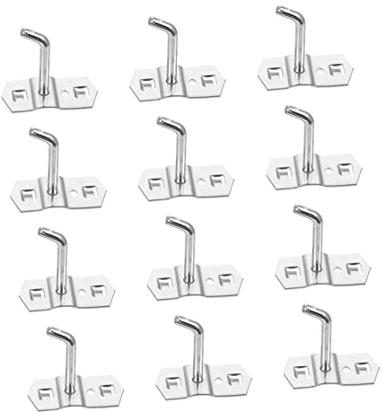 CIYODO Crochets pour Panneau Perforé en Métal Lot de 12 5Cm Cadre Antidérapant pour Rangement D’Outils Lourds et Accessoires Présentoir Garage la Cuisine Magasin