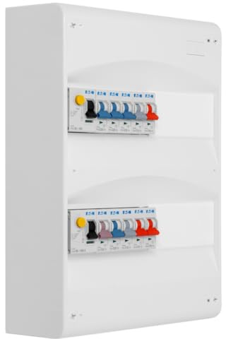 EATON - Tableau 2 rangées pré-équipé 2 inter. diff. 63A + 10 disjoncteurs