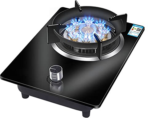 Profession Gas Hob 7.2Kw Gas Hob,1 Zones Built-In Gas Stove, Ng/Lpg Desktop Kitchen Wok Cooking Stove (D NG) (B LPG)
