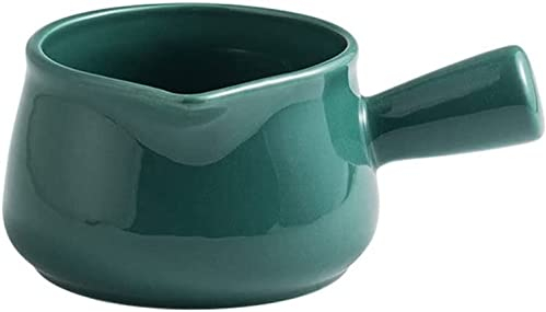Gravy Sauce Boat Small Milk Cup with Handle Milk Cup Coffee Milk Jug Ceramic Household Mini Small Milk Cup Milk Cup Milk Jug Milk Cup Steak Sauce Cup Gravy Boats and Saucer Stand -Green