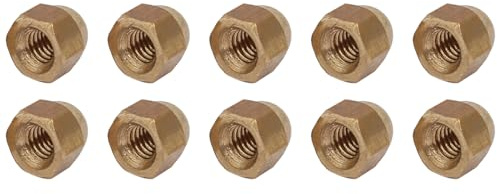 METALLIXITY Acorn Cap Nuts(M4x0.7mm) 30Pcs, Brass Acorn Dome Cap Head Hex Nuts - for Industrial Mechanical Equipment, Gold Tone