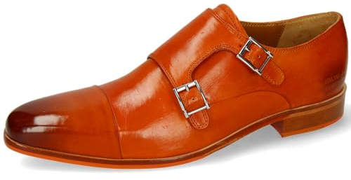 Melvin & Hamilton Lance 1, Mocassino Monk-Strap Uomo, Colore: Arancione, 44 EU