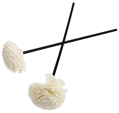 STOBAZA 2piezas Varillas Difusoras De Ratán Diseño De Flor De para Aromatizar Esenciales y Perfumes El Hogar y Oficina Pack