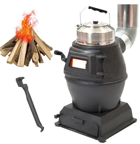 Réchauds de Camping, Poele a Bois, Cuisiniere Bois Charbon, Poêle à Bois, Poêle de Camping Polyvalent pour Tente, intérieur, Villa, abri, Chauffage et Cuisine
