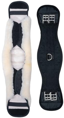 WALDHAUSEN Kurzgurt Lammfell, schwarz/Natur, 65 cm