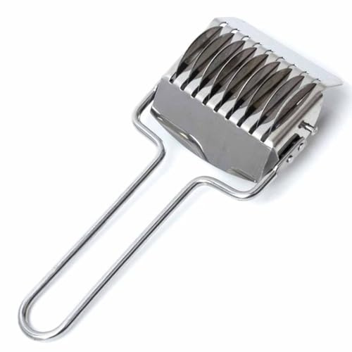 Stainless Steel Noodle Cutter,Noodle Lattice Roller Pasta Spaghetti Maker Kitchen Cooking Tools Pressing Dough Cutter Pasta Make Tool