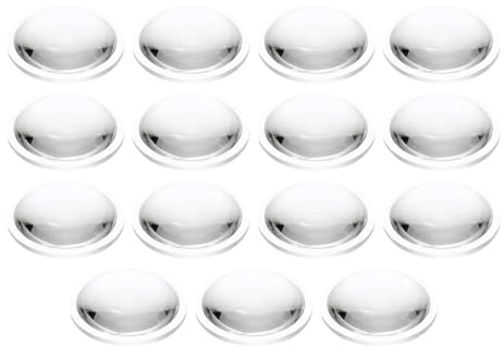 PATIKIL 15 st diameter 38 mm klar platt konvex lins | Konvex optisk lins LED akryl kondensator med kant, höjd 9,7 mm, för bilficklampa cykel projektor