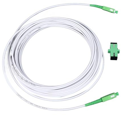 Cavo Internet SC/a SC/Fibra Ottico, Set di Cavi di Estensione del Modem Ottico, Cavo Patch SC a modalità Singola Blindata con Connettore Flangia (SC 5 metri)