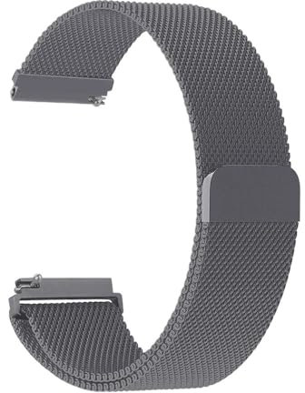 APVMFMKLTG Loop Fit for Samsung Fit for Galaxy Watch 6/5/4/6 Classic/active2 Band 22/20 mm Metall-Magnetarmband passend for Huawei Fit for GT 4-3-pro-2-2e Armband(Gun 20,20MM watch band)