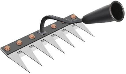Fenteer Rake de jardín de jardinería para de la Mano del rastrillo de Desastre para Cultivar Tierra de, 7 Rake de Dientes