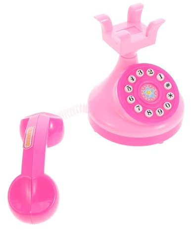 Toddmomy Vintage Spielzeug Telefon Für Junge Mädchen Retro Dreh-Design Interaktive Rollenspiel-Erfahrung Leicht Und Tragbar Ohne Batterien