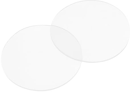 PATIKIL Patins Anti-Dérapants pour Table en Verre, 10Pcs 35mm Dia x 1mm Épais Patins en Silicone Transparents pour Cadre Photo Meubles Cuisines DIY Artisanat Maison, Blanc