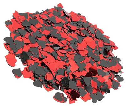 Fockety Confeti de Fiesta, Decoración de Mesa Brillante para Fiesta Nocturna, Confeti Disperso de 60g para Decoraciones de Boda (Corazón de durazno y ciruela estilo mixto)