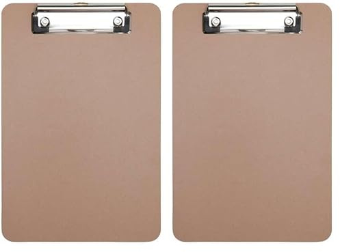 MAUL Klemmbrett A5 MAULbasic | Schreibbrett aus Holz im DIN A5 Hochformat | Clipboard zum Aufhängen | Klemmer zur Aufbewahrung von Papier | für Büro, Küche und Werkstatt | Holz (Packung mit 2)