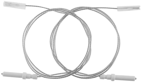 Moliuoly Juego de 2 piezas de repuesto para electrodos de encendido de cocina de gas, con cable de 900 mm, compatible con la mayoría de cocinas de gas y placas de cocción