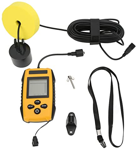 Détecteur de Sonar Filaire, localisateur de Poissons, profondimètre Haute précision avec écran LCD HD, détection en Temps réel de la Position des Poissons et de la Structure du fon