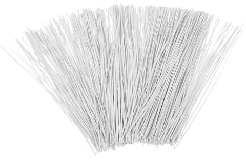 DIYEAH 500 Pezzi Fascette Fermacavi Riutilizzabili in Filo di Ferro Rivestito Plastica Bianco 15 Cm per Organizzazione Cavi e Giardinaggio Uso Domestico e Ufficio