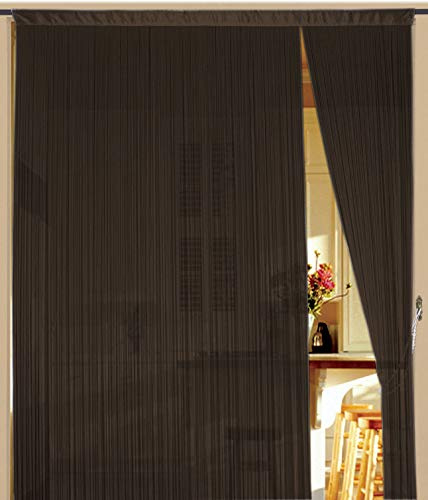 Kaikoon Fadenvorhang Braun 90 cm x 240 cm (BxH) Raumteiler & Türvorhang