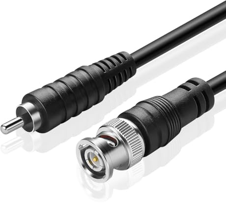 TNP BNC to RCA Adapter Cable (6FT) - BNC Male To RCA Male RG59U 75 ohm Coaxial Composite Video Connector Jack Converter Adapter Composite Video Cable