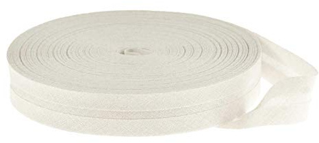 Schrägband Baumwolle 25m uni 20mm breit gefalzt Einfassband 50 Farben wählbar