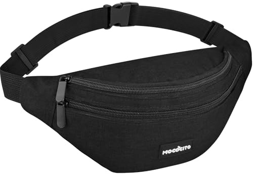 MOCOCITO Riñonera Hombre Mujer, Riñonera Impermeable Bolso de Cintura Deportiva con Cinturón Ajustable, Bolsos Bandolera para Entrenamiento, Viaje, Casual, Correr, Senderismo, Moto