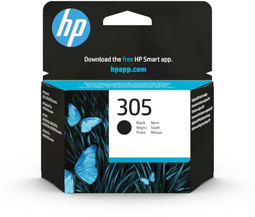 HP 305 Nero, 3YM61AE, Cartuccia Originale da 120 Pagine, Compatibile con Stampanti HP DeskJet serie 2700, 4100, HP Envy serie 6020, 6030, 6420, 6430