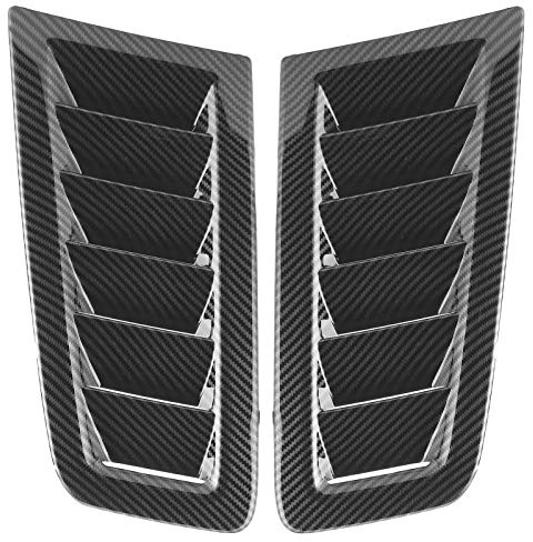 Akozon Car Hood Vent Scoop Kit Luftflödesintag Luftfläktar Motorhuvskydd för Focus RS MK2 Style(Kolfiber)