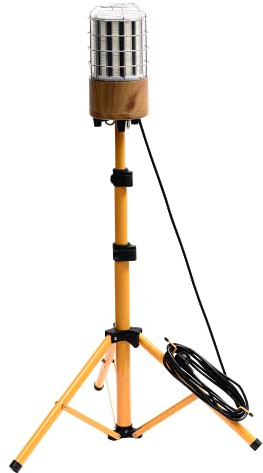 Choen 240V 150W Led Tripod Work Site Light on Stand,360 Degree Construction Light 21000 Lm,Waterproof,Impact Resistant and Large Lighting Area for Building Contractor,Workshop and Family