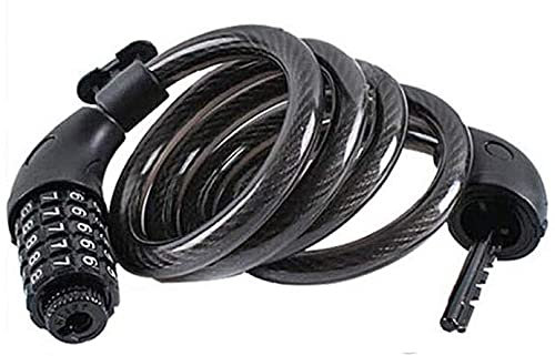 UPMSK Fahrrad-Zahlenschloss, Drahtschloss, Scher- und Diebstahlschutzschloss, 5-stelliges Fahrrad-Zahlenschloss, mit Halterung