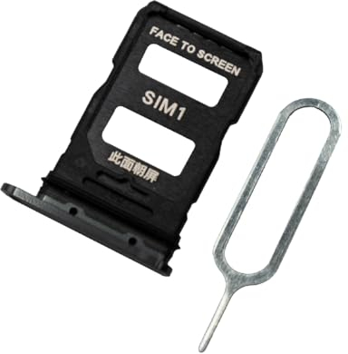 MMOBIEL Dual SIM Card Slot Tray Holder Replacement Compatible with Xiaomi 13 - Incl. Rubber Gasket and Sim Pin - Black