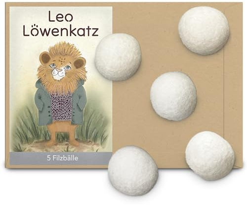 LEO LÖWENKATZ Filzbälle für Katzen. Spielbälle für Katzen rein natürlich aus Schurwolle vom Schaf