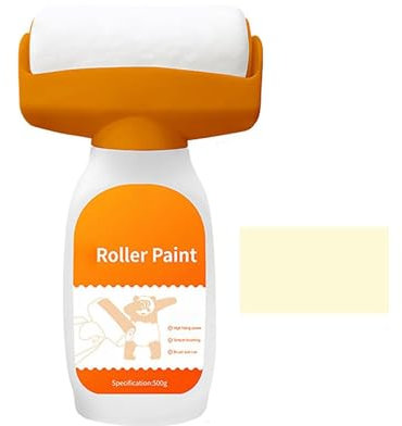 Wandreparaturwalze Farbe, Spackle Roller Wall Fix All in One, Wandroller Farbpinsel, Wand Patching Pinsel Graffiti Entferner, Spackle Wall Repair Kit (Gelb)
