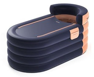 Automatische aufblasbare Badewanne, Badewanne für Zuhause, faltbare Badewanne, 160cm Orange L