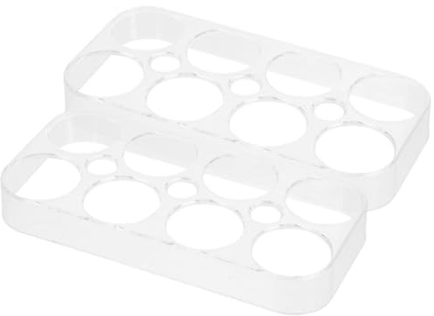 Angoily 2st Eierregal Eieraufbewahrung Und Organizer Für Den Ei-aufbewahrungsplatte Utensilienablage Tischständer Tablett Mit Deckel Tür Jahrgang Neugeboren Pp Dose