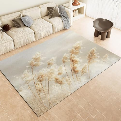 Marrone Tappeto Antiscivolo 80 x 150 cm Canne gialle autunnali Camera da letto Tappeto, Soggiorno Morbido Tappeto, Sala da pranzo Antimacchia Tappeto Lavabile in lavatrice Tappeto Decor