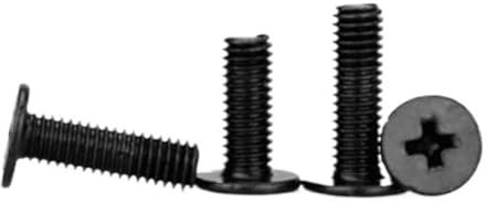 RKODRSMG 10-100 Uds. CM M1.4 M2 M2.5 M3 Acero con Cruz Negra Ultrafino superbajo Tornillo de Cabeza de oblea Plana for Ordenador portátil(8mm,M2.5 50pcs)